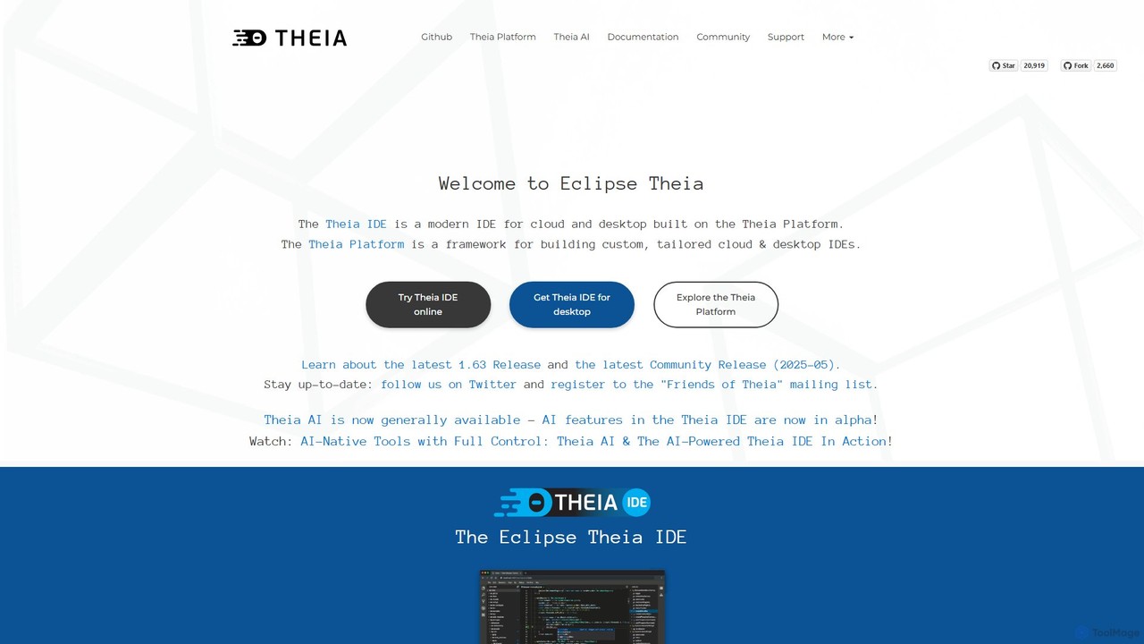 preview for Theia IDE