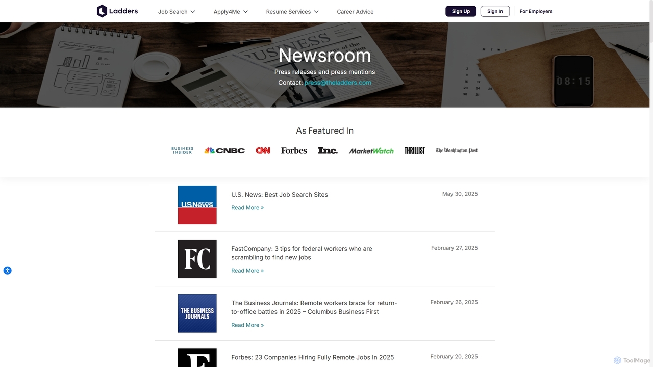 Press – Press Releases and Media Coverage | Ladders for TheLadders