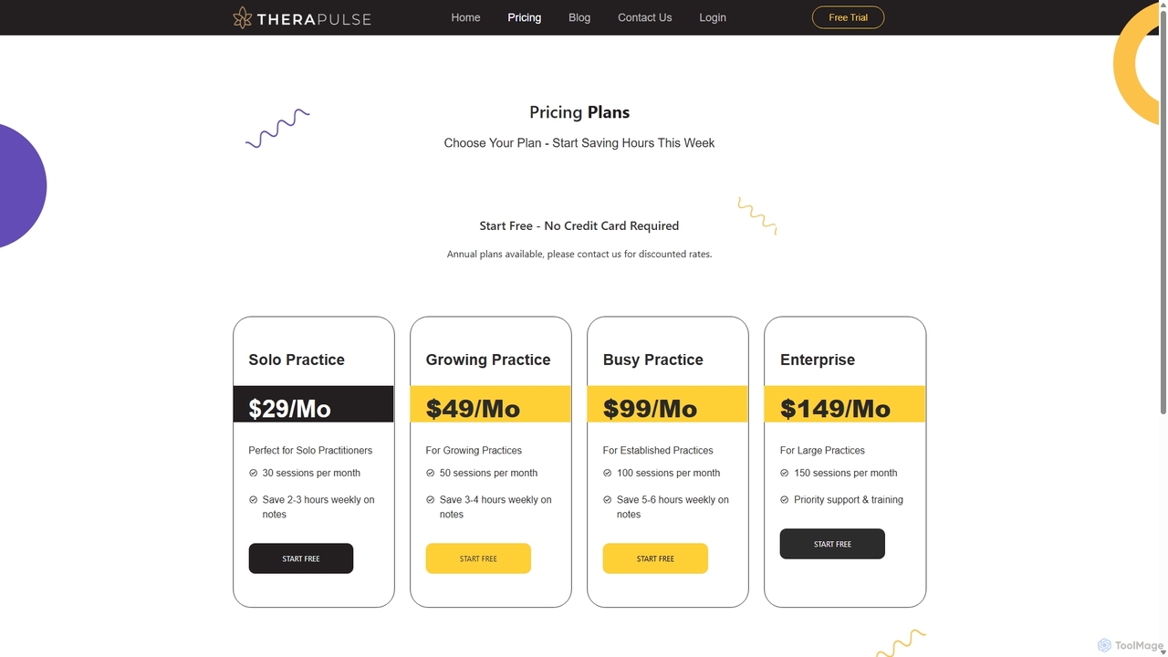 Pricing — TheraPulse for TheraPulse