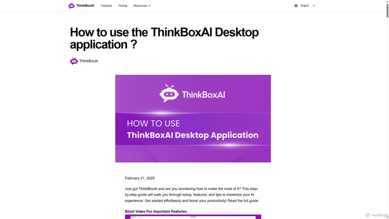 How to use the ThinkBoxAI Desktop application ? | ThinkBoxAI Blog for ThinkBoxAI