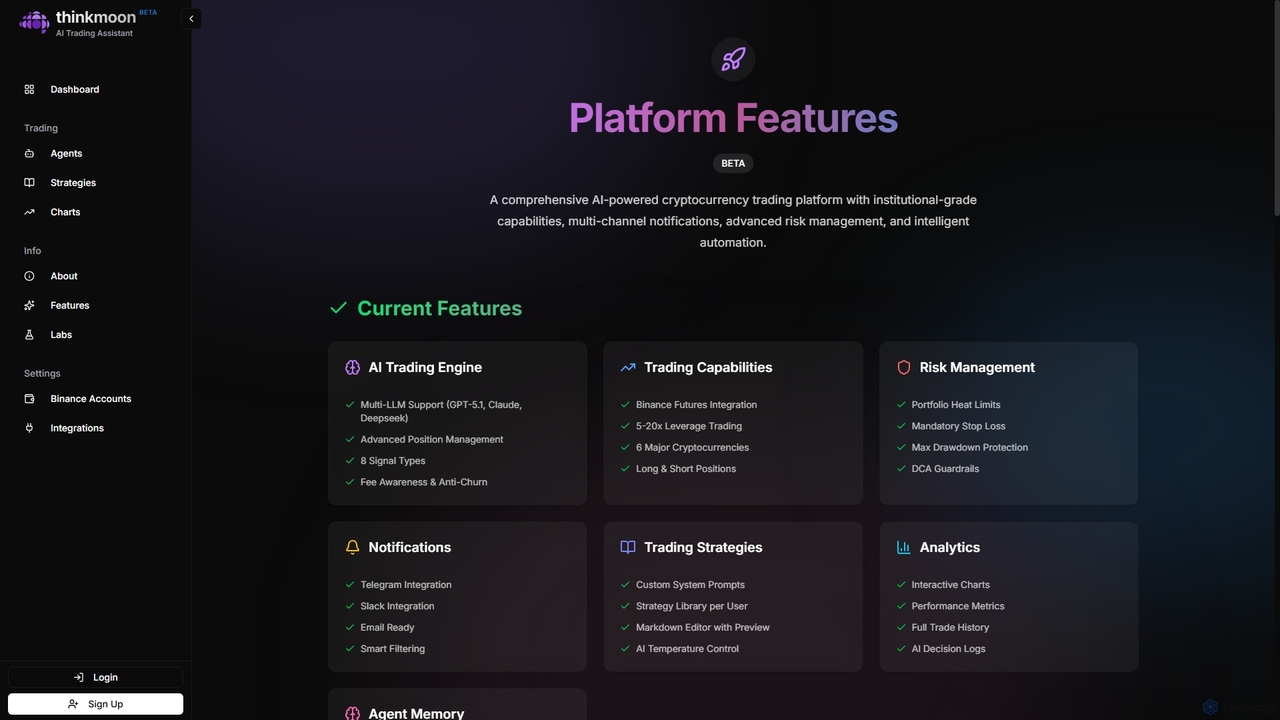ThinkMoon - AI Trading Assistant for ThinkMoon
