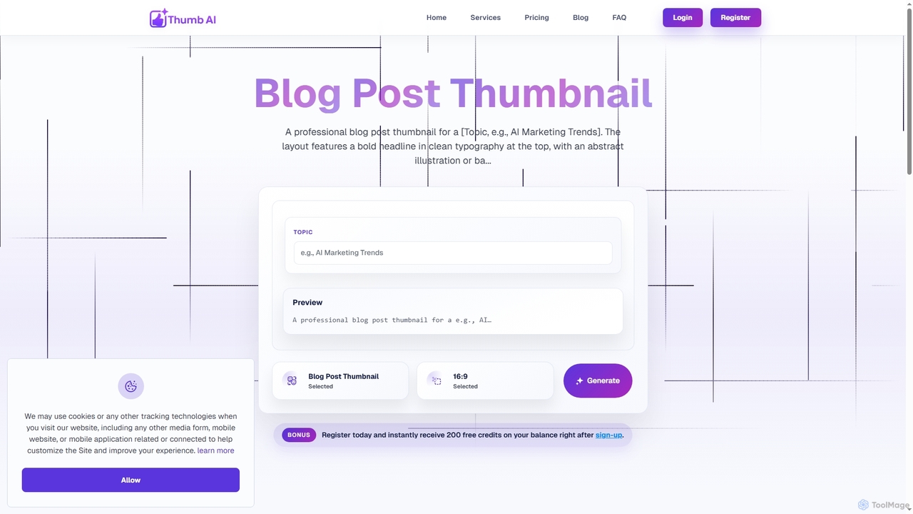 Blog Post Thumbnail | ThumbAI for Thumb