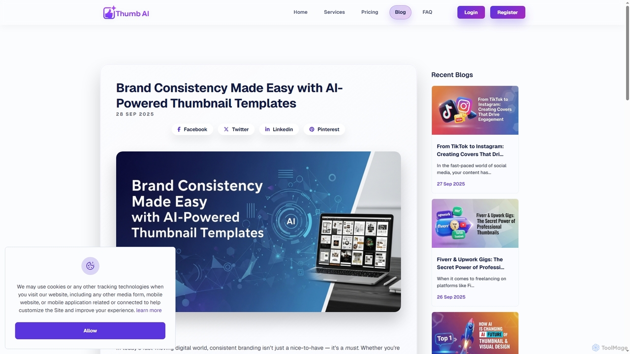 Brand Consistency Made Easy with AI-Powered Thumbnail Templates | ThumbAI for Thumb