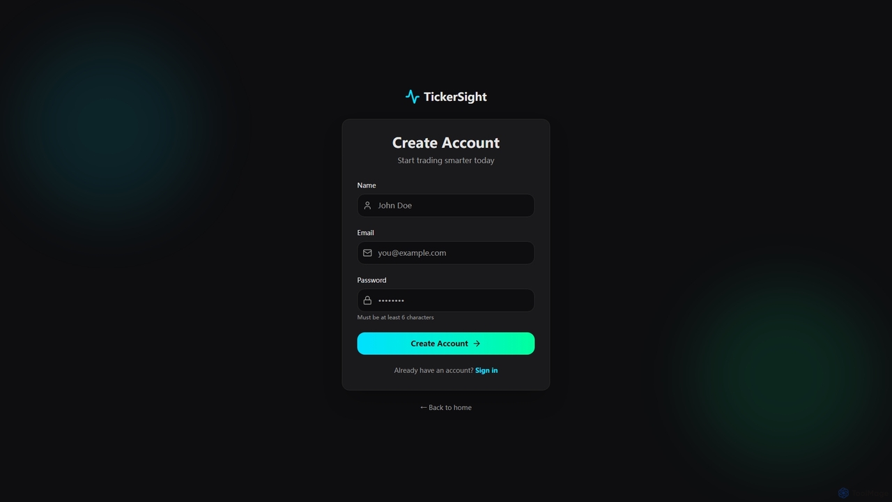 TickerSight - Real-Time Trading Intelligence for TickerSight