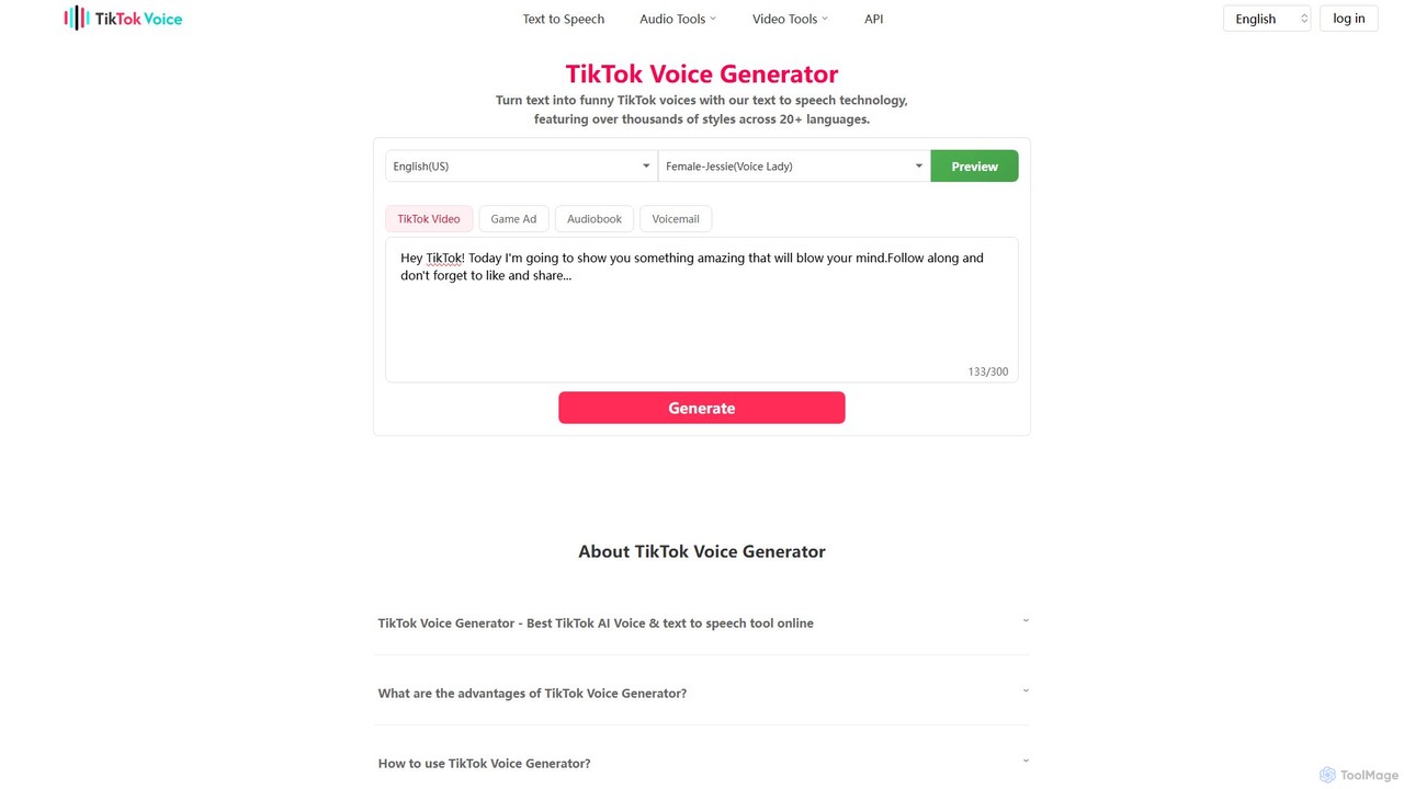 TikTok Voice Generator