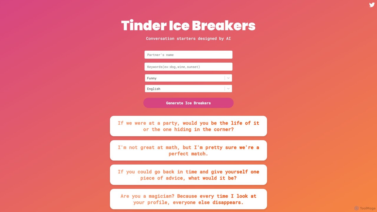 Tinder Ice Breakers AI
