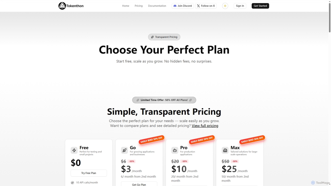 Tokenthon - Affordable AI API for Tokenthon
