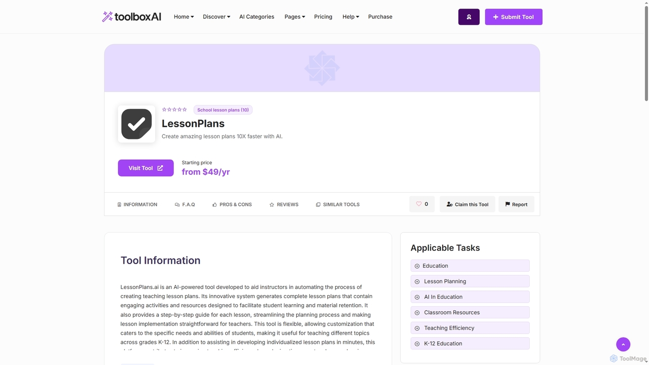 LessonPlans – Toolbox AI for Toolbox AI