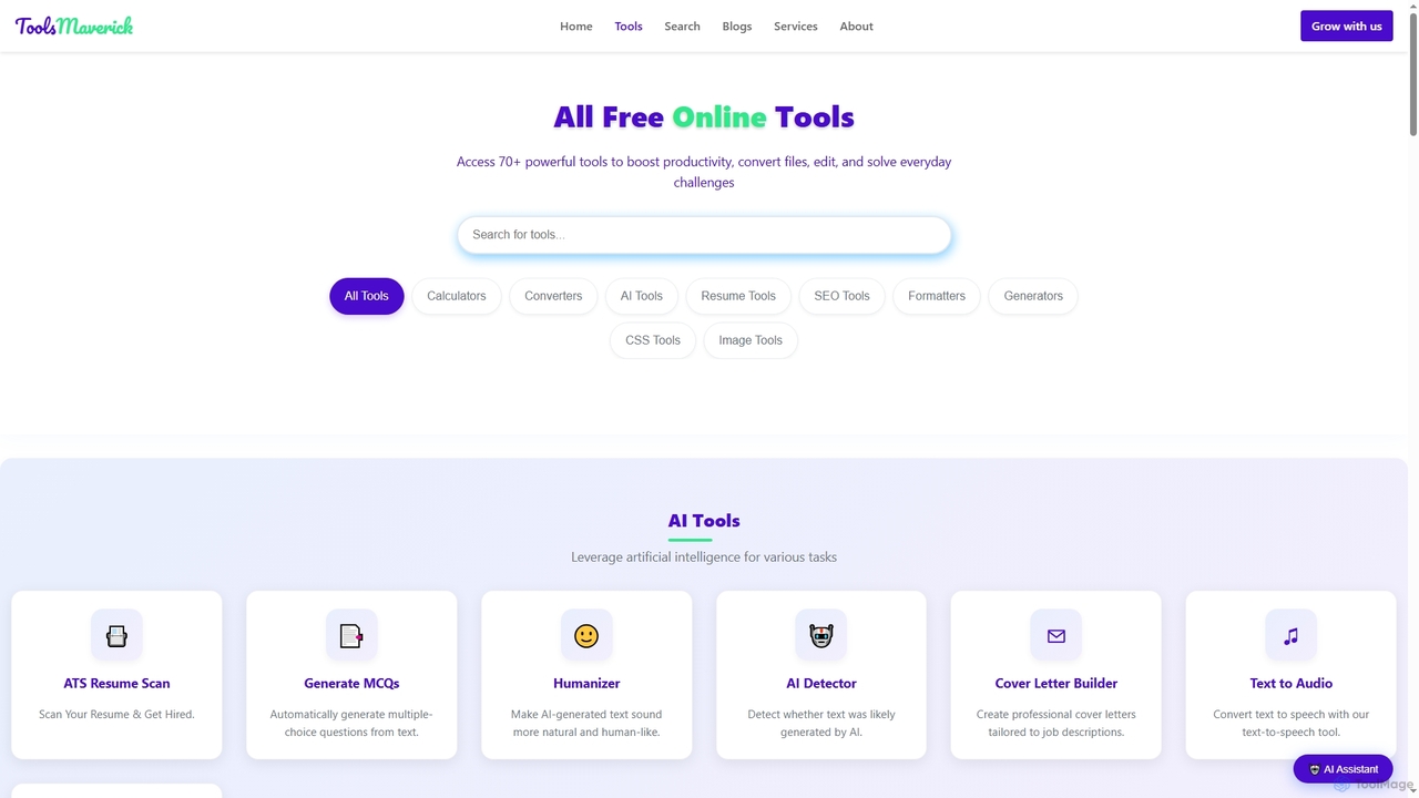 All Tools - ToolsMaverick for ToolsMaverick
