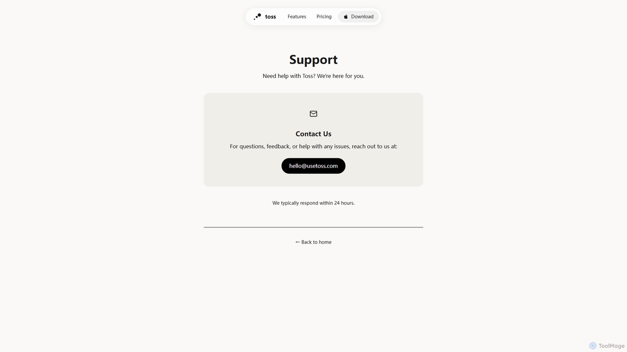 Support | Toss for Toss
