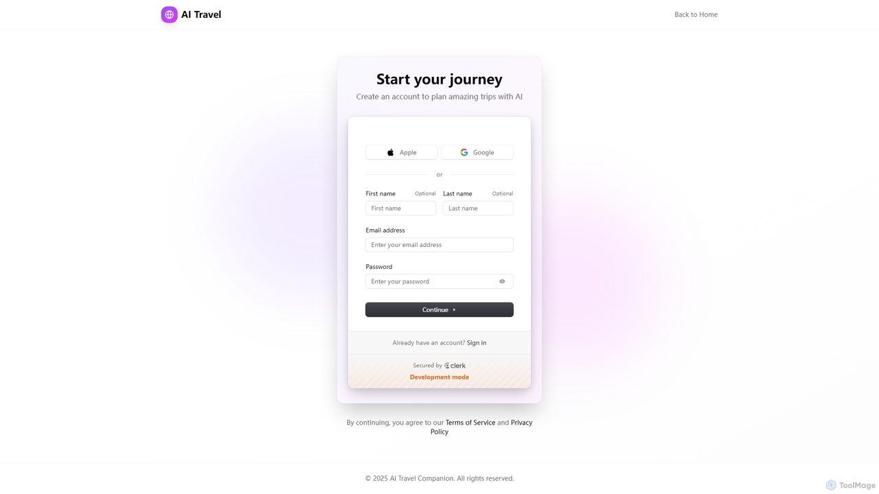 AI Travel Companion - Smart Travel Planning for Tourizmai