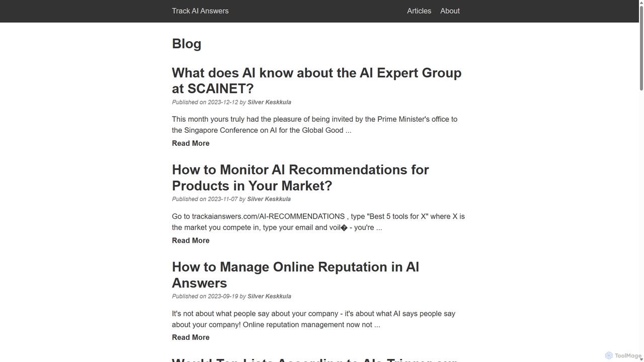 Blog - Track AI Answers Blog for trackaianswers