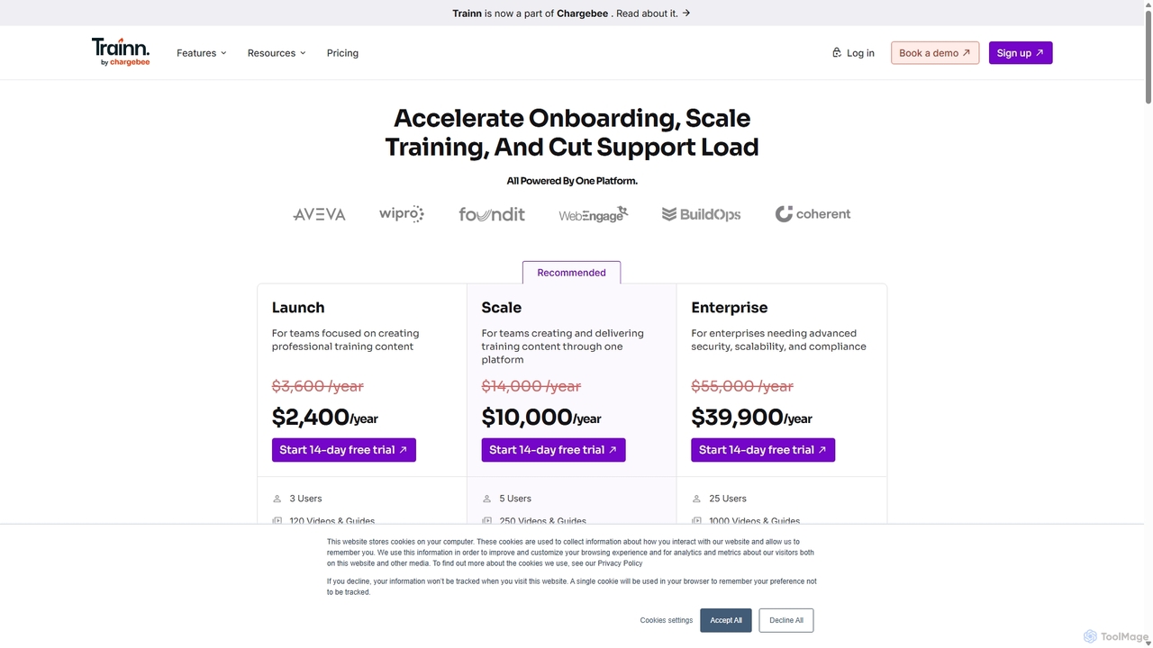 Trainn | Plans and Pricing for trainn