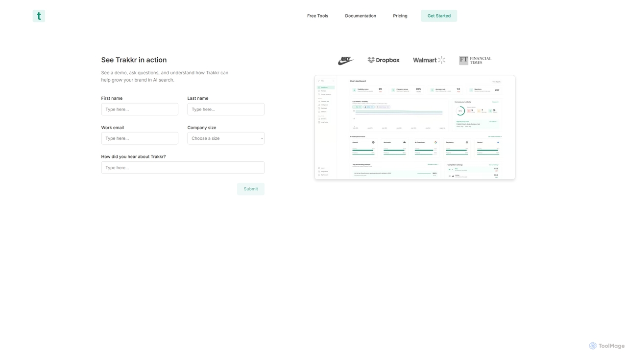 Book a Demo for Trakkr