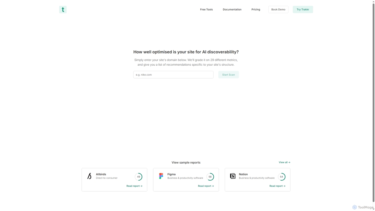 AI Optimisation Reports for Trakkr