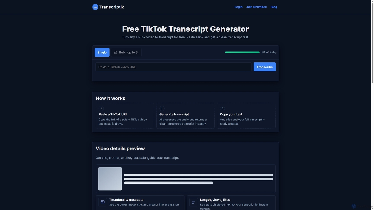 Transcriptik