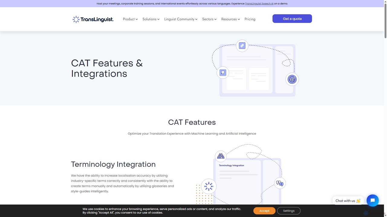 In-house CAT Tool Translation & integration services for TransLinguist