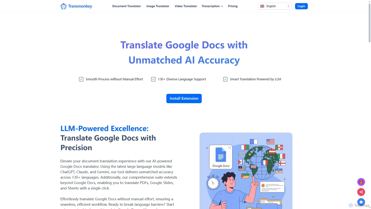Translate Google Docs with AI Accuracy | Transmonkey for Transmonkey