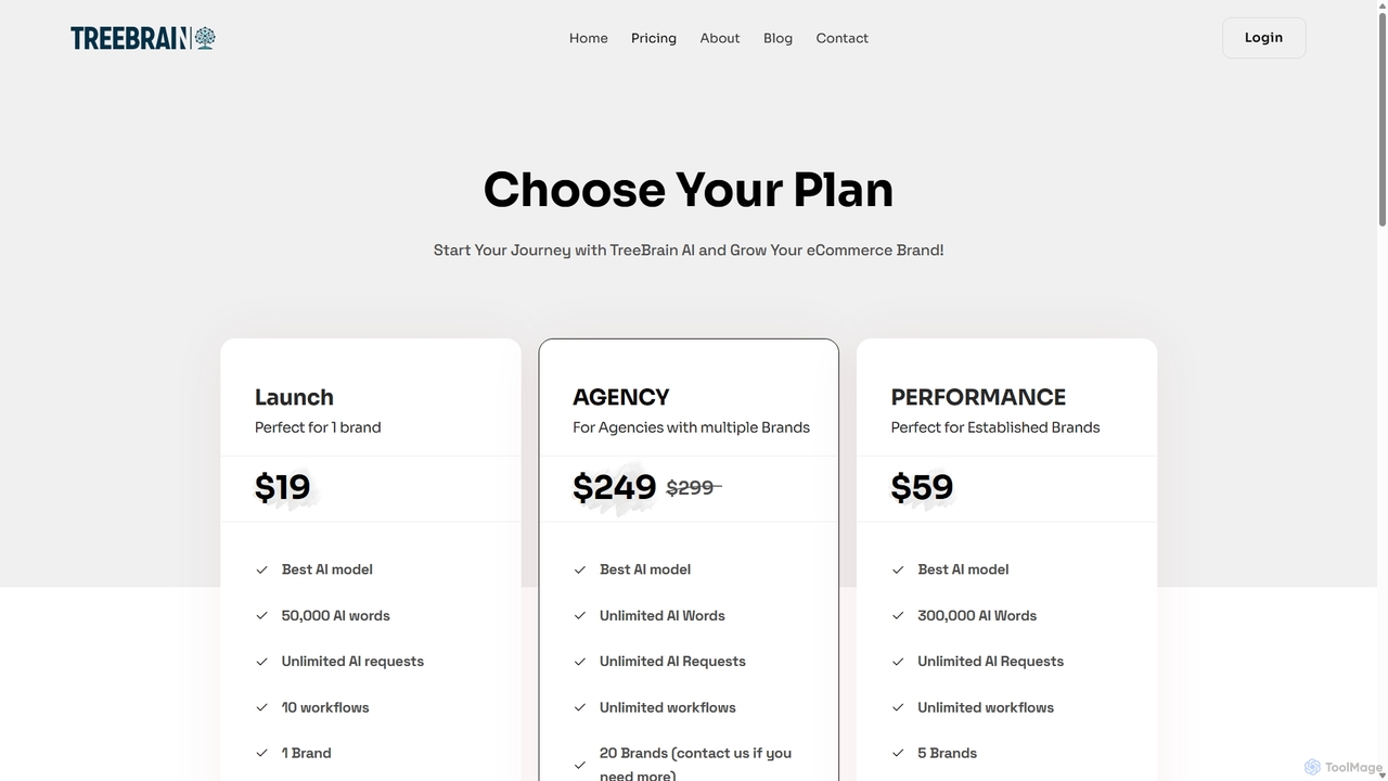 Pricing | TreeBrainAI for TreeBrainAI
