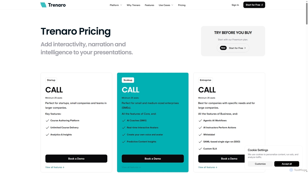 Trenaro Pricing | Flexible Subscription Plans & Transparent ROI for Trenaro