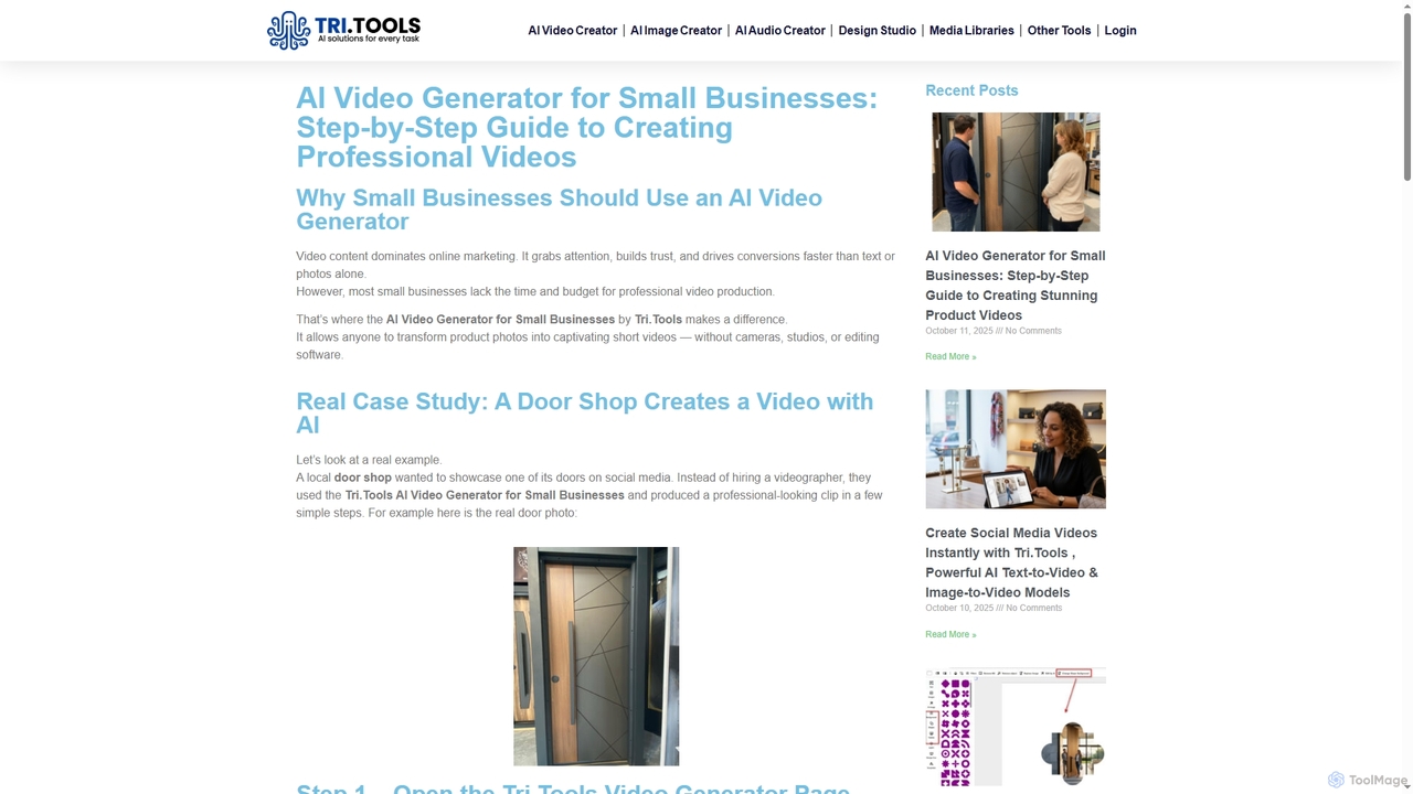 AI Video Generator for Small Businesses: Step-by-Step Guide for Tri