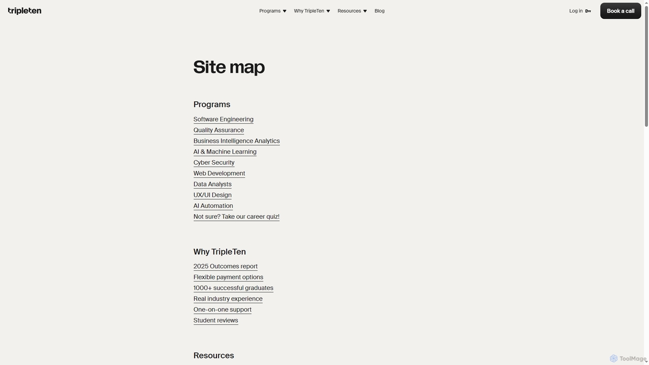 Site map | TripleTen for TripleTen