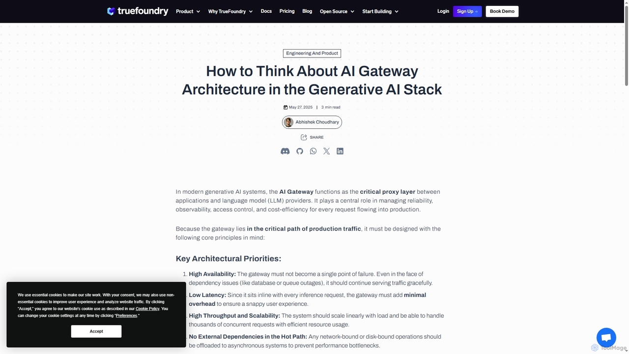 How to Think About Gateway Architecture in the Generative AI Stack for Truefoundry