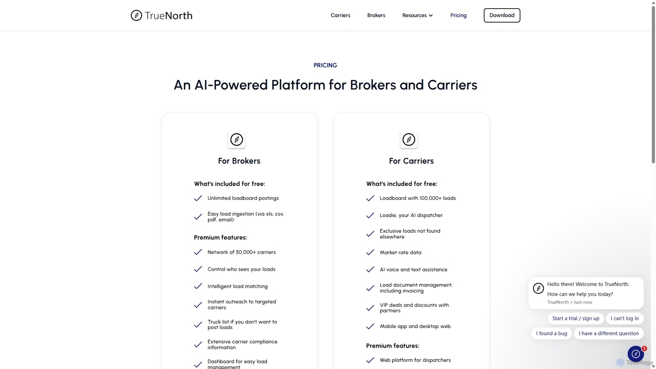 Pricing for TrueNorth