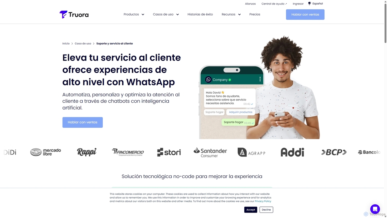 Eleva tu atención al cliente con experiencias premium en WhatsApp for Truora