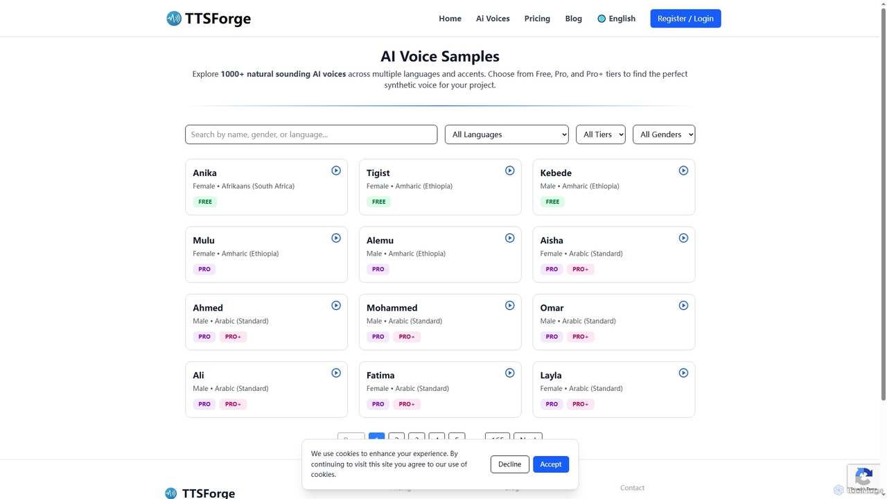 AI Voice Samples | TTSForge for TTSForge