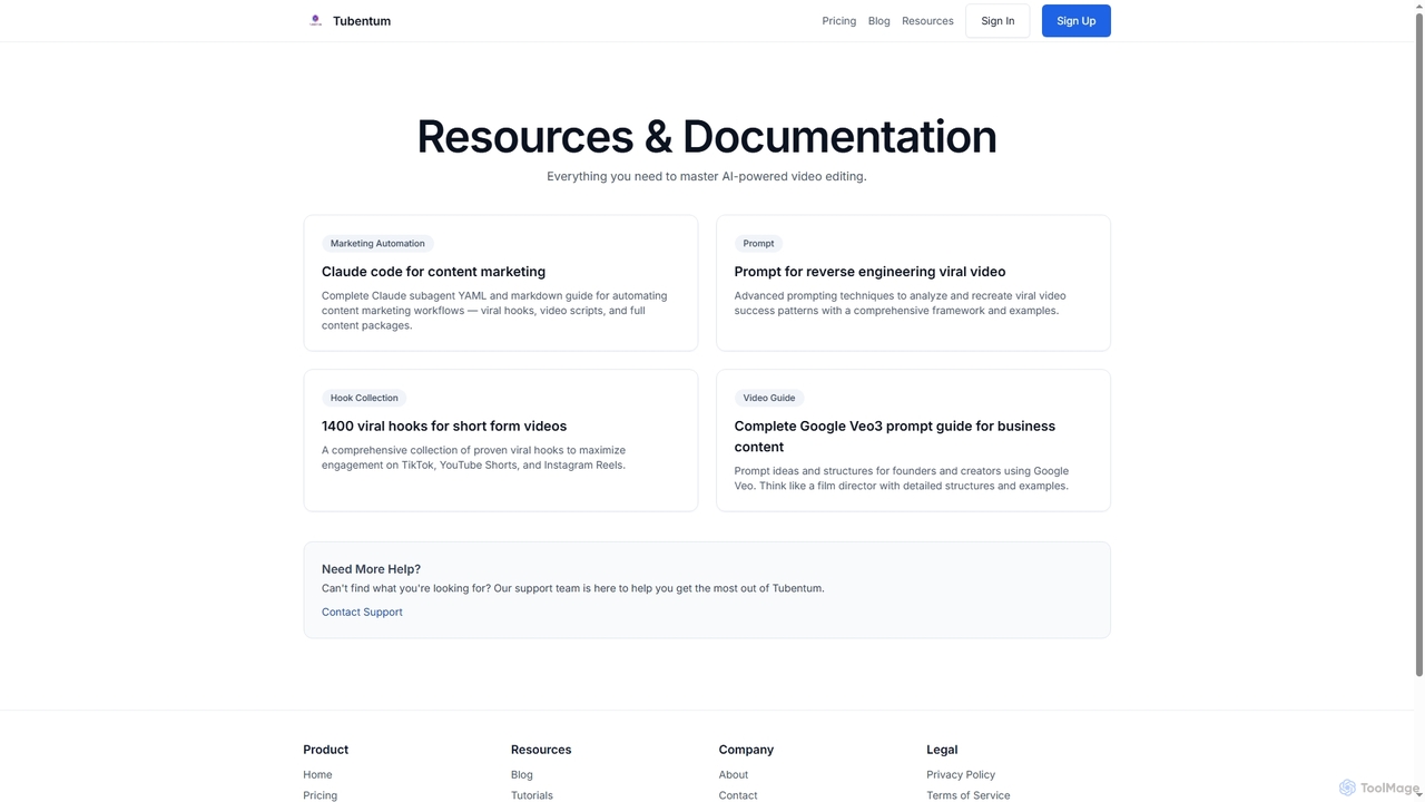 Resources · Tubentum for Tubentum