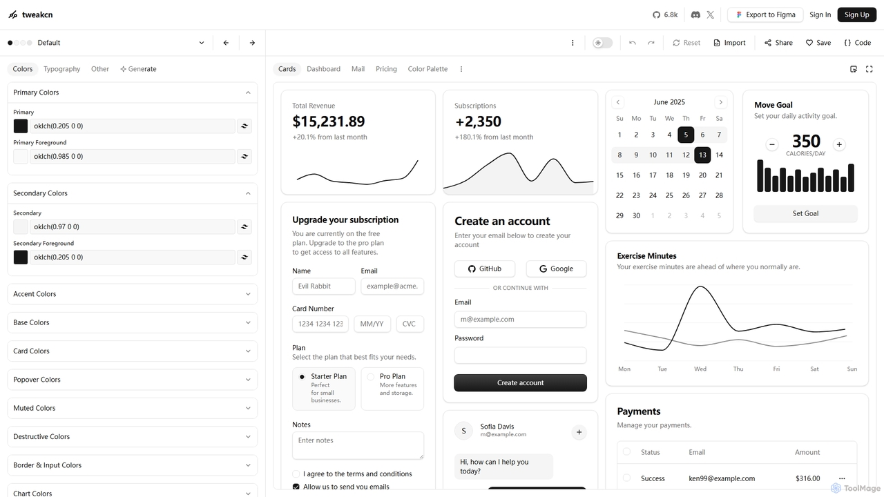 tweakcn — Theme Generator for shadcn/ui for Tweakcn