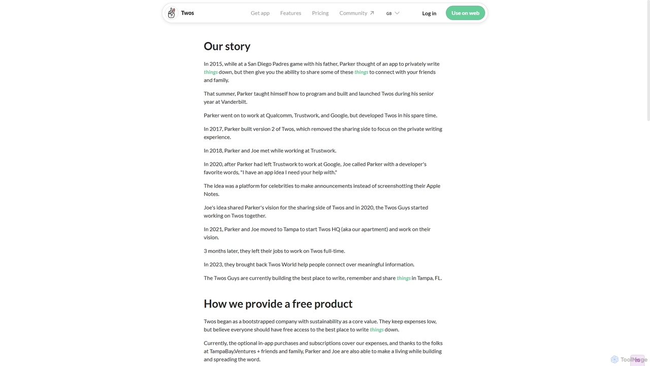 About | Twos App for Twos