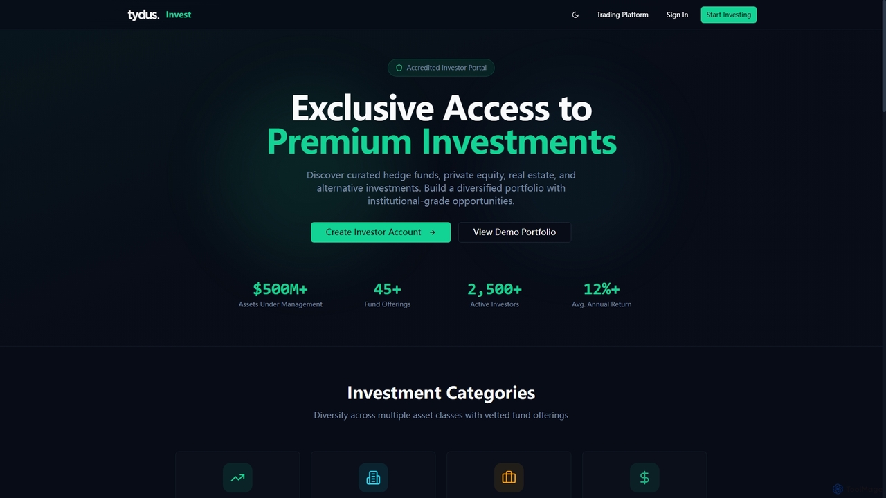 Tydus Trading Dashboard - Professional Trading Bot Monitoring for Tydus