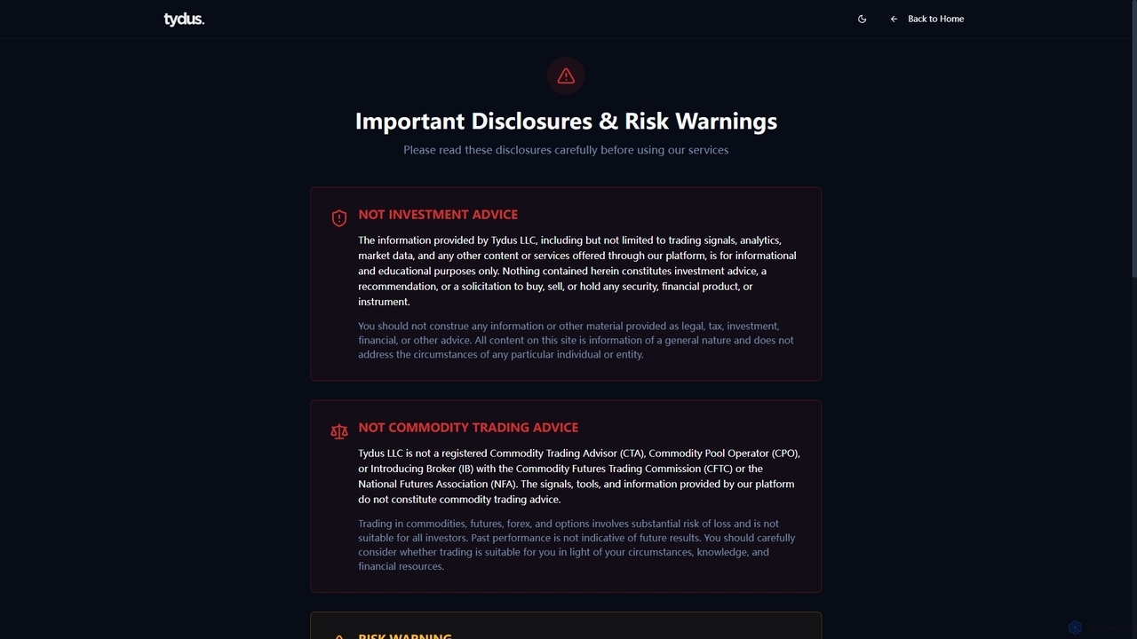 Tydus Trading Dashboard - Professional Trading Bot Monitoring for Tydus