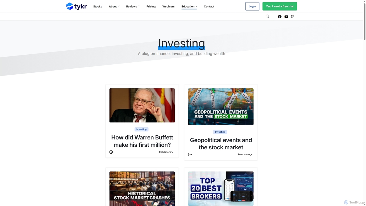 Investing Blog - Tykr for Tykr