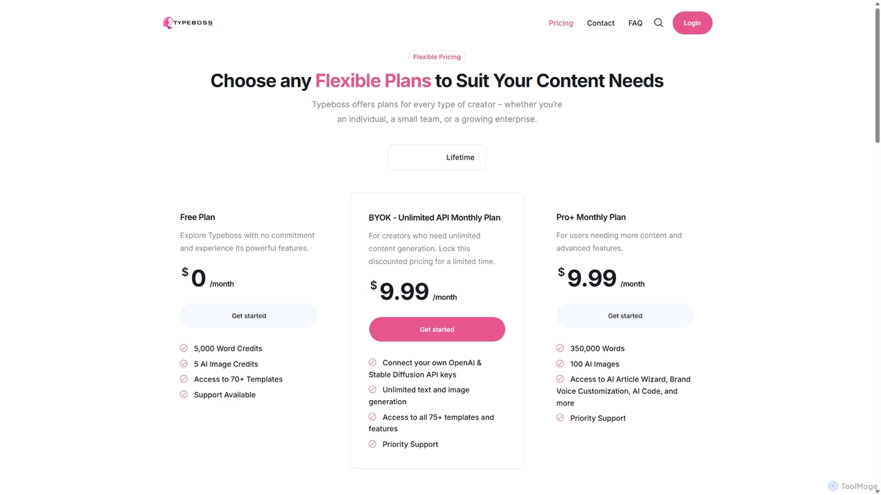 Pricing – Typeboss AI for Typeboss AI