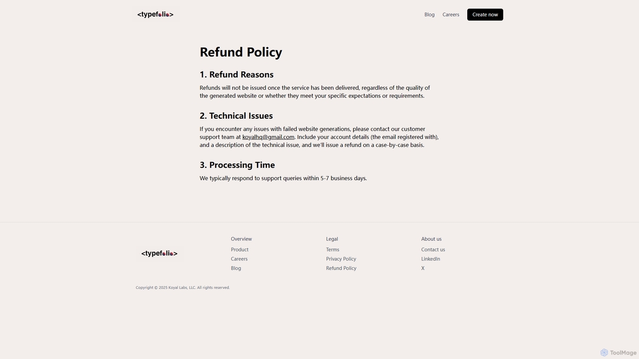 Refund Policy | Typefolio for Typefolio