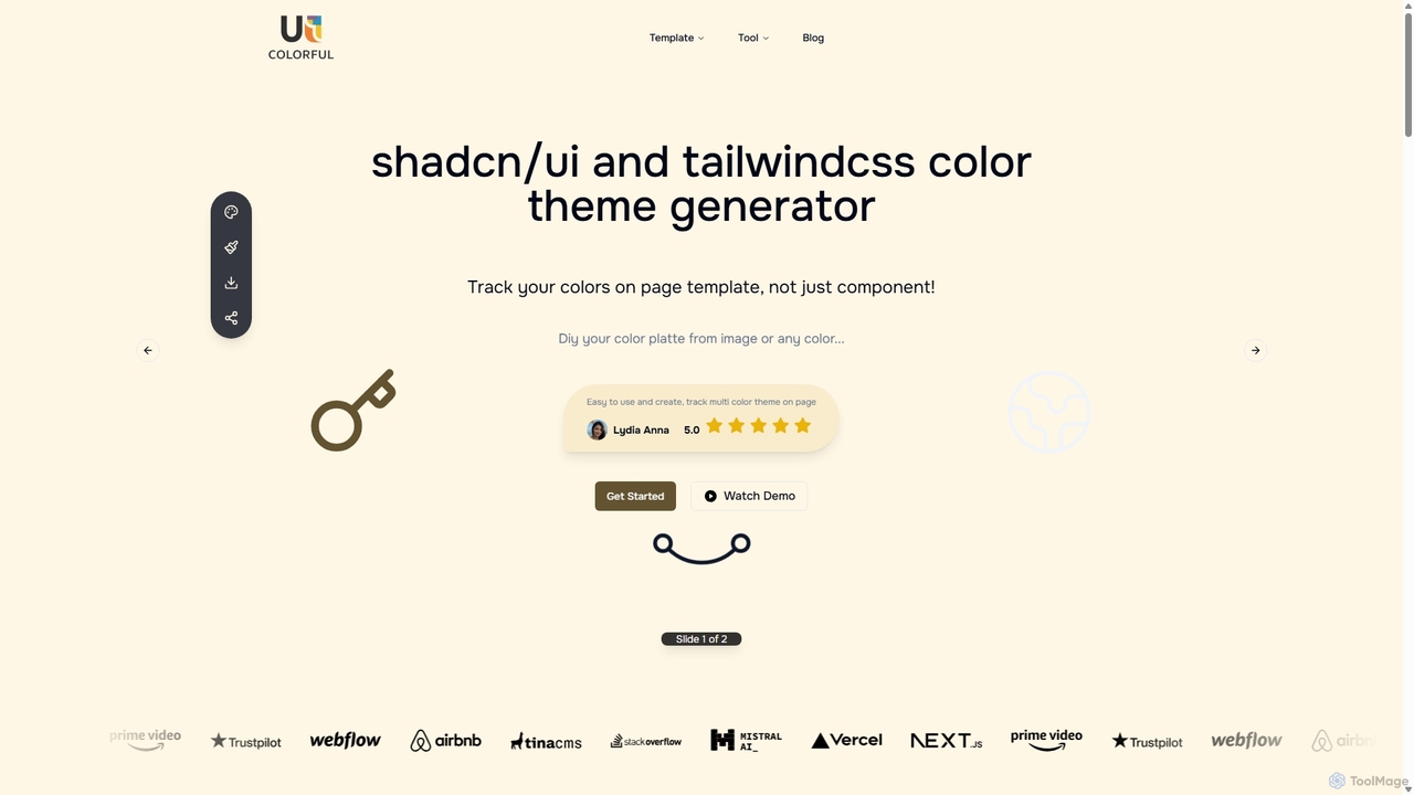 saas template: shadcn/ui and tailwindcss color theme generator for Uicolorful