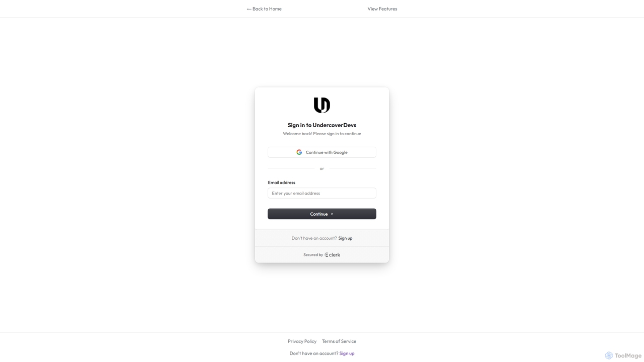 Sign In | Undercoverdevs for Undercoverdevs