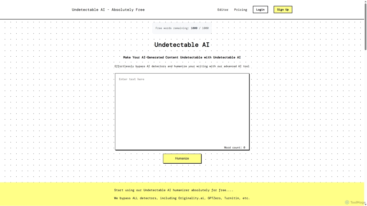 Undetectable AI