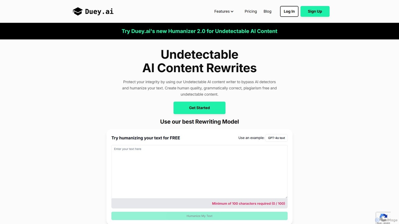 Undetectable AI Content Writer by Duey.ai