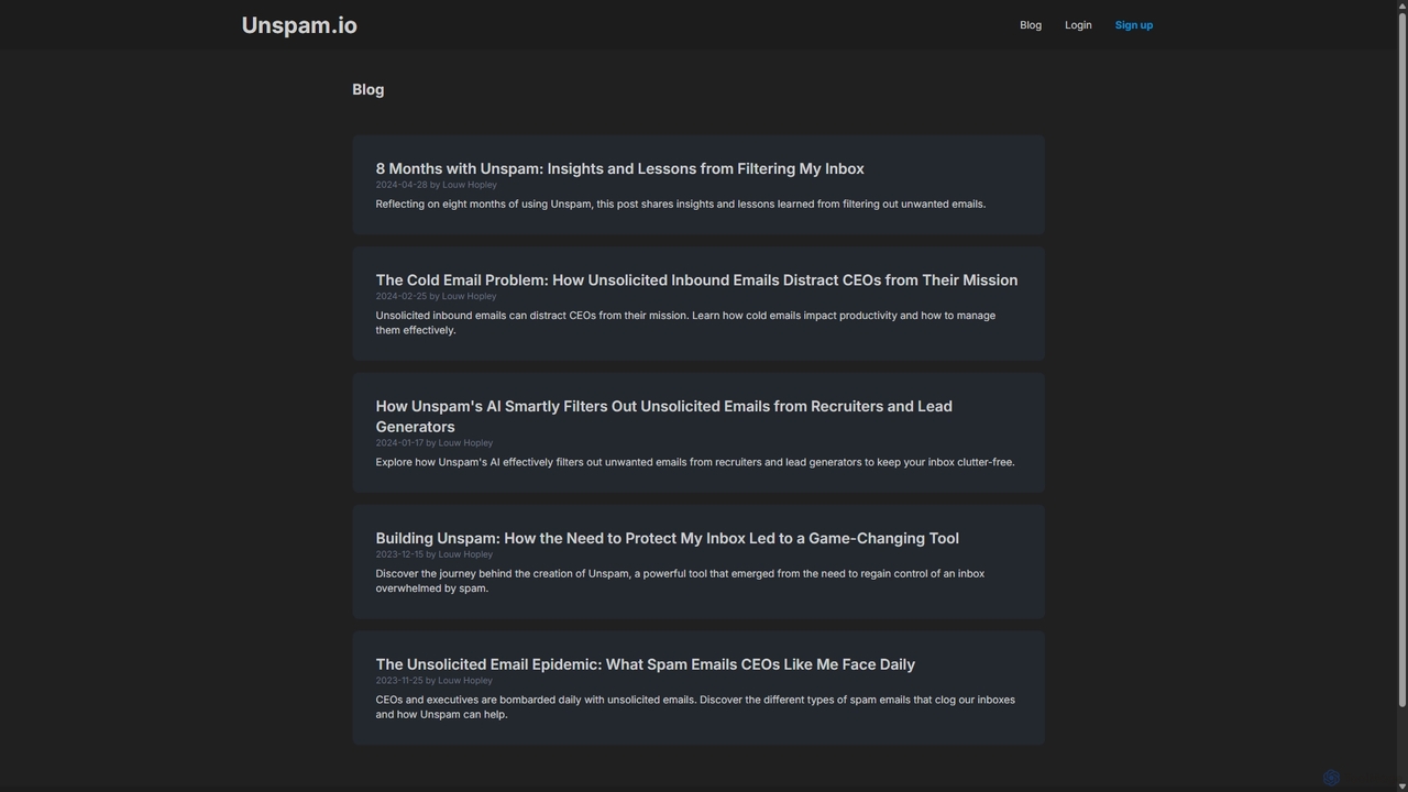 Blog | Unspam.io for Unspam