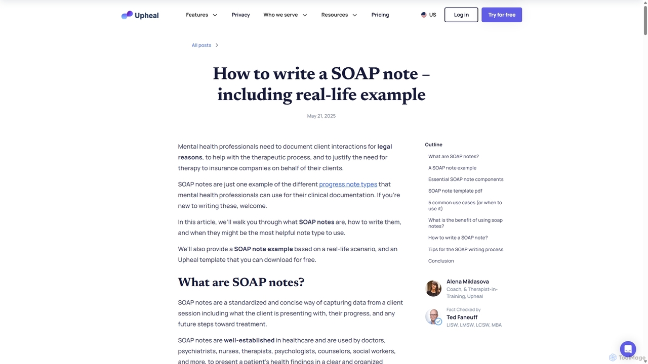 How to write a SOAP note – including real-life example for Upheal