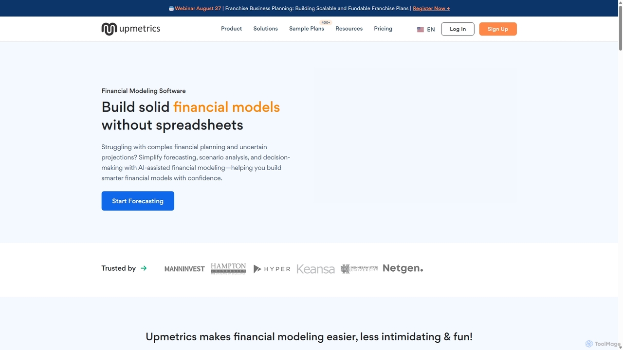 Financial Modeling Software | Automate Forecasting & Planning for Upmetrics