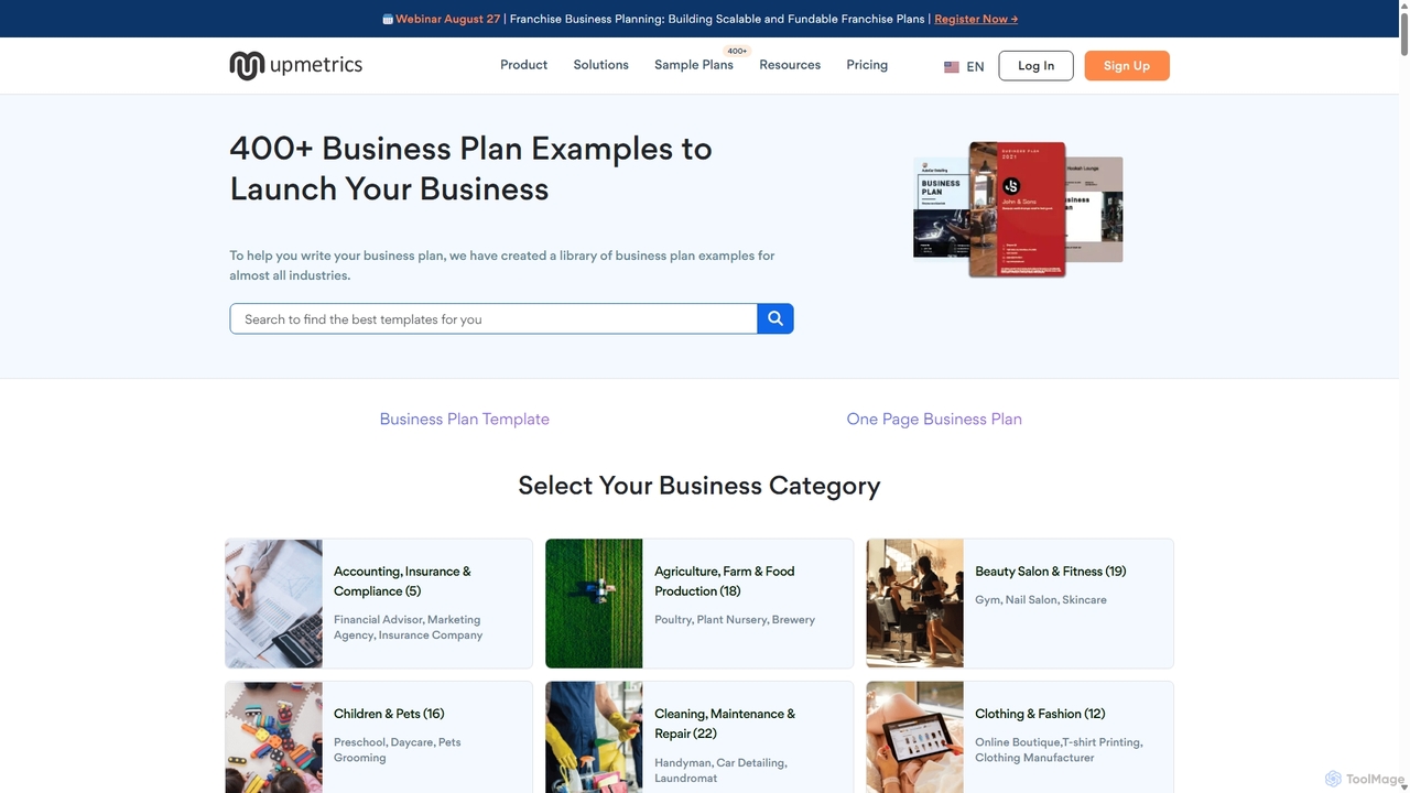 400+ Business Plan Examples to Inspire Your Own [2025 ] for Upmetrics