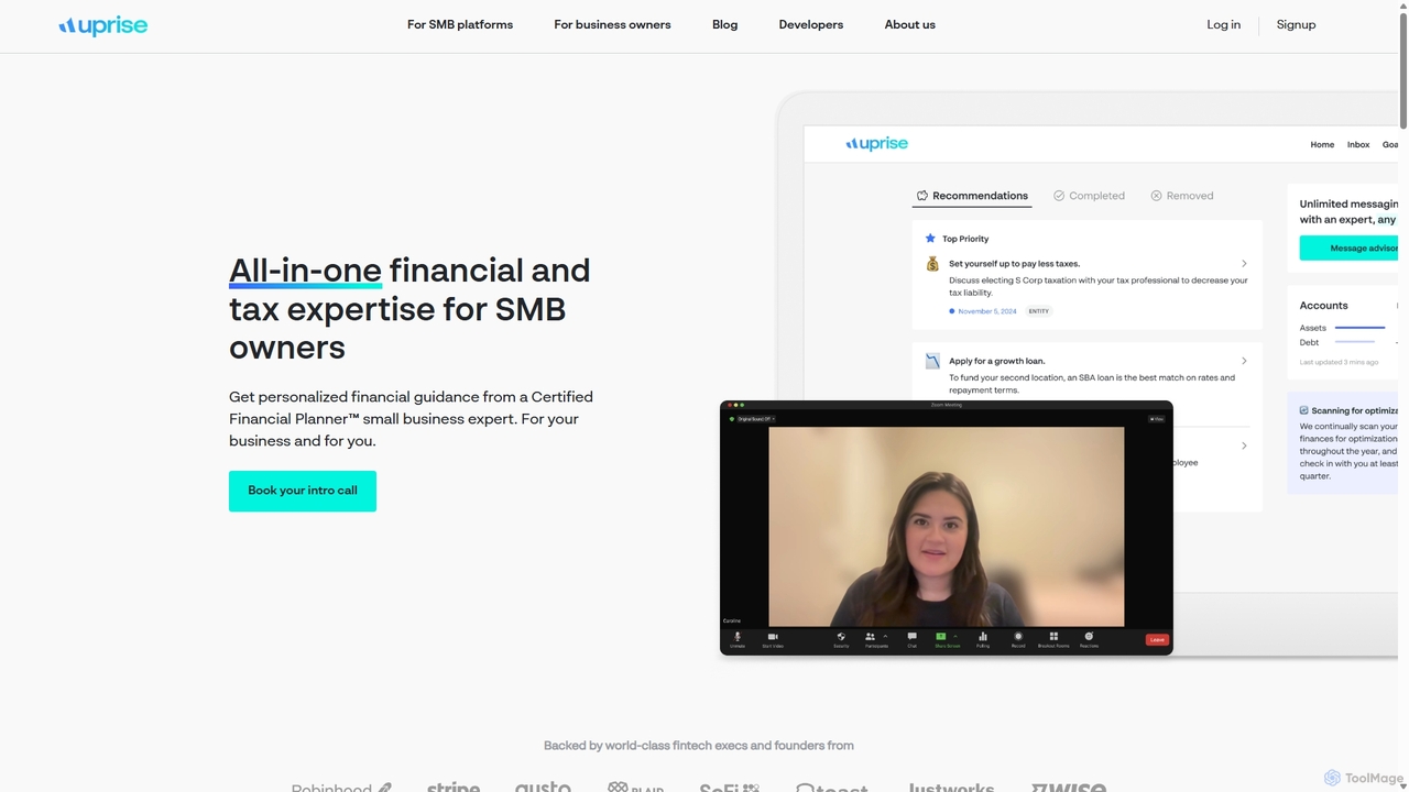 Uprise | Embedded tax & financial planning for business owners for Uprise