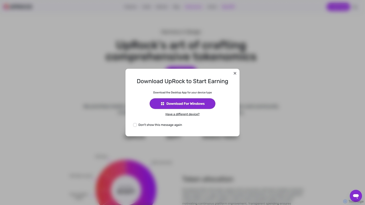 UpRock | Make AI work for you. Share your internet, earn crypto rewards. for UpRock