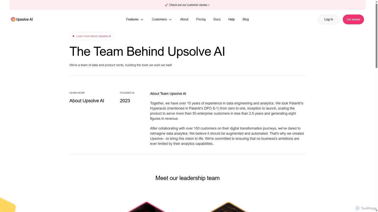 About Us for Upsolve AI