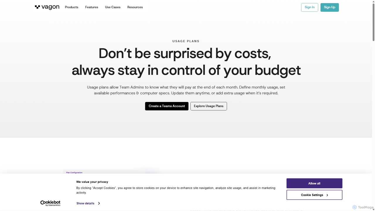 Usage Plans - Virtual Desktops for Teams by Vagon for Vagon